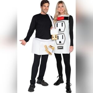 Spooktacular Creations Plug and Socket Halloween Costume Adult, Plug and Outlet